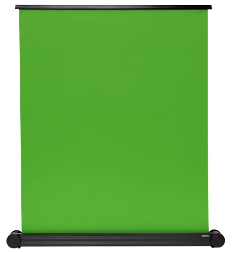 celexon tragbare Mobile Chroma Key Green-Screen Rückwand Hintergrund Leinwand - Broadcast, Videocontent - blitzschneller Aufbau - inkl. Tragegriff - 150 x 180cm