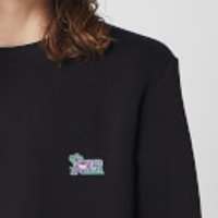 DC The Joker Unisex Embroidered Sweatshirt - Navy - M - Marineblau