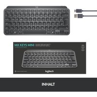 Logitech MX Keys Mini - Tastatur - hinterleuchtet - Bluetooth - QWERTZ - Deutsch - Graphite (920-010479)
