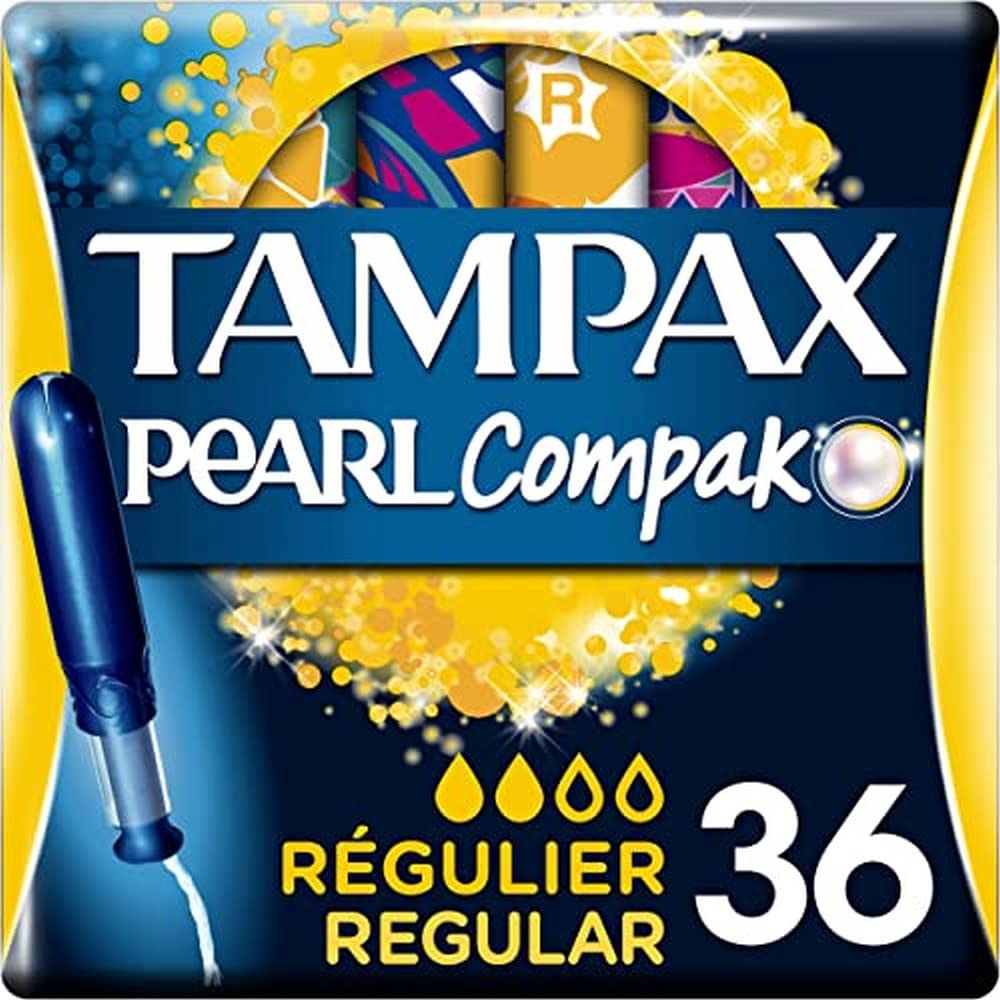 Tampax Compak Pearl Regular mit Applikator, bester Tampax Tampon für Komfort, Schutz und Diskretion, 36 Stück