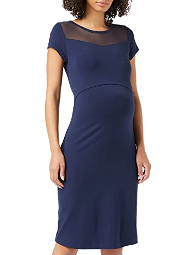 Queen Mum Damen Dress Jersey Nurs Ss Oslo Kleid, Blau (Black Iris P554), 38 (Herstellergröße: M)