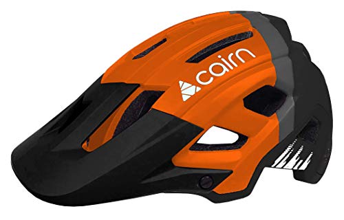 CAIRN - Fahrradhelm Erwachsene Berghelm Active Allmountain Schwarz Orange - Dust II - Moutainbike All Terrain Outdoor