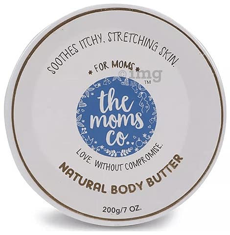 Die Mütter Co. Natural Body Butter (200 g) für Dehnungsstreifen, trockene Haut und juckende Haut mit Shea und Kakaobutter