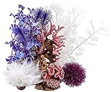 biOrb 48444 Decor Set 30L Pink Ocean - Aquariendekoration mit realistischen künstlichen Wasserpflanzen, Wurzeln und Steinen für schönes Aquariendesign - für Süßwasser und Meerwasser