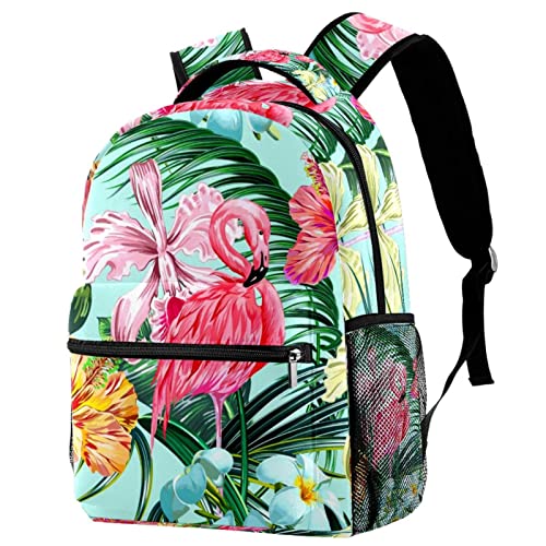 Tagesrucksack Flamingo Muster Damen Rucksack Freizeit Schulranzen Praktischer Bücher Tasche Für Business, Schule, Outdoor
