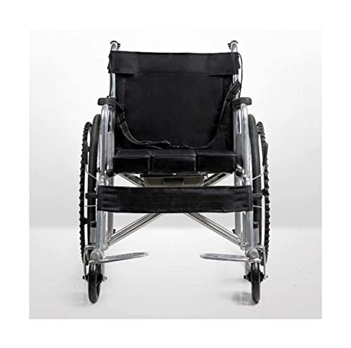 Leichter Rollstuhl, zusammenklappbar, manueller, selbstfahrender Aluminium-Rollstuhl, medizinischer Transportstuhl, Mobilitätsgerät mit Handbremsen für ältere Senioren und behinderte Benutze