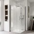 Breuer Europa Design Duschtür zu Glaswand 90 cm, links, Alu chromeffekt, Klarglas hell