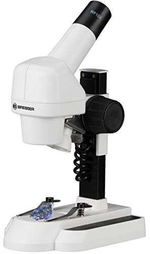 Bresser Junior Auflicht Mikroskop mit 20-facher Vergrößerung, zweifarbiger Objektplatte und LED Auflichtbeleuchtung