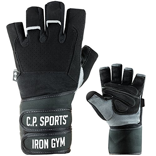 C.P. Sports Profi-Gym-Doppelbandagen-Handschuh, Fitnesshandschuh, Trainingshandschuh M