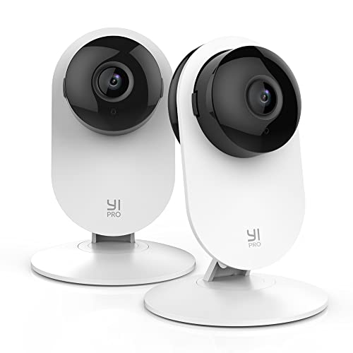 YI Pro 2K(3MP) 2 Stücke,Ip Kamera WiFi Überwachungskamera mit Bewegungserkennung, Push-Benachrichtigung, 2-Wege-Audio, Nachtsichtfunktion, Smart Kamera für Telefone iOS und Android