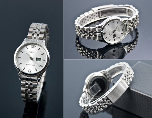 Eurochron Damen Funk Armbanduhr (Junghans-Werk) Gehäuse und Armband aus Edelstahl, Funkuhr, 964.4790.79
