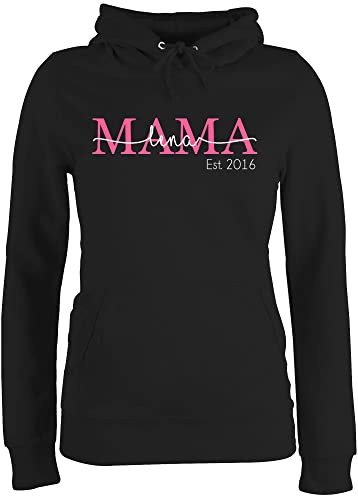 Pullover Damen Hoodie Frauen personalisiert mit Namen - Muttertag - Mama Mom Mutti Geschenk zum Muttertag - XL - Schwarz - muttertags Name Hoodies muttertagsgeschenke Pulli Mum s e für bt - JH001F