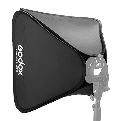 Godox 60 x 60 cm tragbare faltbare Softbox-Kit für Kamera, Fotografie, Studio, Blitz, passend für Bowens Elinchrom Mount