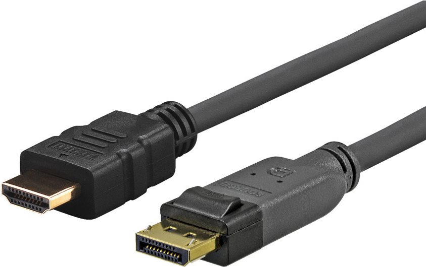 VivoLink 1.5 m DisplayPort - HDMI 1.5 m DisplayPort HDMI schwarz - Videokabel-Adapter (1,5 m, DisplayPort, HDMI, männlich, männlich, Gold)