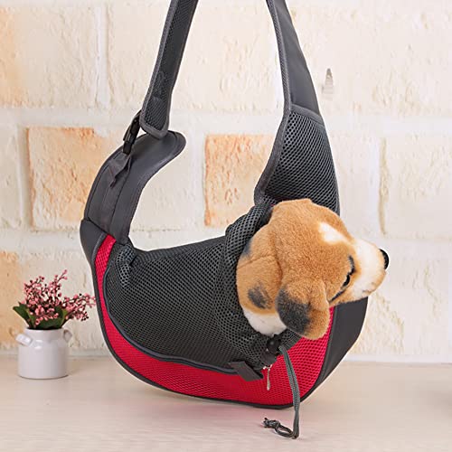 Hundetragebeutel Hund Welpen Umhängetasche Netzgewebe Tragetuch Atmungsaktiv Haustiertragetasche Outdoor Bauchtasche Katzen Transporttasche Hundetrage für Haustiere innerhalb von 5.5 kg