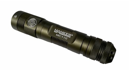 Manker MC11 II Bundle inkl. 18650er Akku SST40 NW LED 2000 Lumen Outdoor Taschenlampe - farbig, Farbe:grün