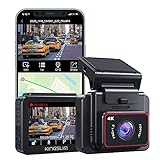KINGSLIM D5 Dashcam Auto Vorne 4K mit GPS WiFi, Autokamera Dash Cam Super Nachtsicht