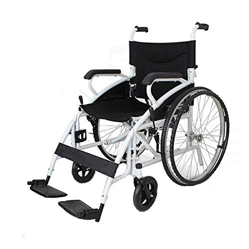 Rollstuhl zusammenklappbar, superleicht, leicht mit Armlehnen, Bremswagen, Senioren/Behinderte, tragbarer Roller-Transportstuhl, tragbar
