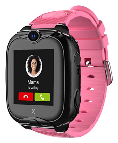 Xplora XGO 2 - Telefon Uhr für Kinder (mit SIM-Karte) 4G, Anrufe, Nachrichten, Schulmodus, SOS-Funktion, GPS, Kamera, LED-Licht, Schrittzähler - inkl kostenlosem Tarif-Vertrag für 3 Monate (ROSA)