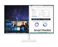 Samsung M5 Smart Monitor 27 Zoll Bildschirm VA mit Lautsprechern FHD Randlos Smart TV Apps Weiß