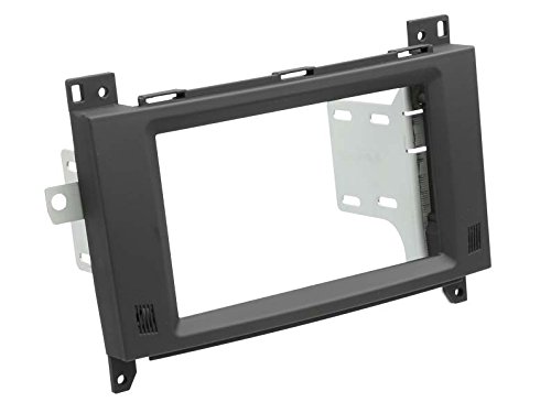 2-DIN Profi-Radioblende Mercedes-Benz Viano, Vito, schwarz-Rubbertouch