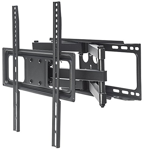 Manhattan 461344 Universal Basic TV-Wandhalterung neig- und schwenkbar ( geeignet für Flachbildschirme und Curved Displays von 32" bis 55" ) bis zu 40 kg Robuste Stahlkonstruktion schwarz