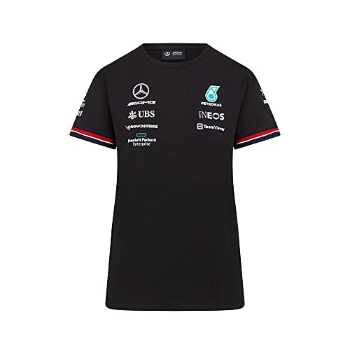MERCEDES AMG PETRONAS Formula One Team - Offizielle Formel 1 Merchandise Kollektion - 2022 Team T-Shirt - Schwarz - Damen - S