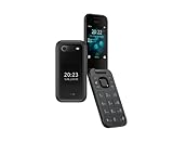 Nokia 2660 Klapp Feature Phone mit 2,8" Display, zoombare Benutzeroberfläche, Notrufknopf, Hörgeräte kompatibel (HAC), 20+ Standy Zeit - Schwarz
