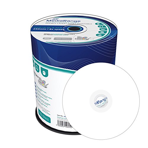 MediaRange DVD+R Double Layer 8.5Gb|240Min 8-fache Schreibgeschwindigkeit, vollflächig bedruckbar, 100er Cakebox