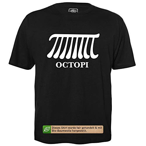 Octopi - Herren T-Shirt für Geeks mit Spruch Motiv aus Bio-Baumwolle Kurzarm Rundhals Ausschnitt, Größe M