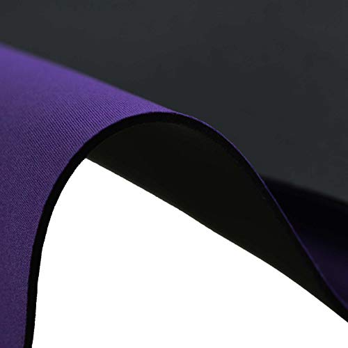 0,5m Neopren-Stoff Doubleface 3mm Stretch 130cm breit Meterware Farbwahl, Farbe:lila-hellgrau