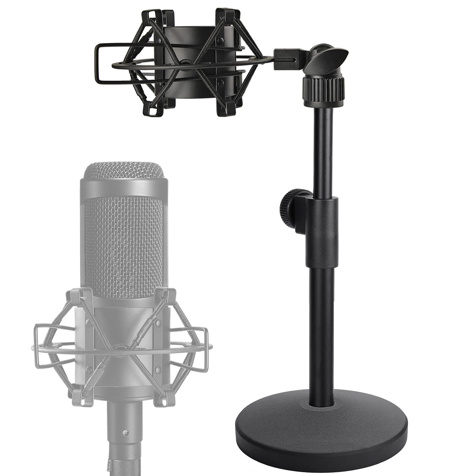 Avatar Tisch-Mikrofonständer, verstellbar, mit Mikrofon-Ständer für Audio-Technica AT2020 AT2020USB+ AT2035 ATR2500 Kondensatormikrofon