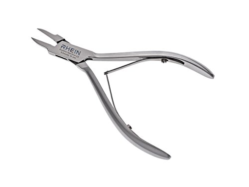 Eckenzange für Fußpflege- Nagelzange - Eckenzange spitz-Fußpflegeinstrument- extrem schlank- für tiefeingewachsene Nägel (13 cm)