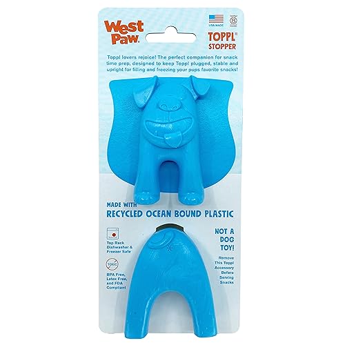 West Paw Toppl Stopper Aqua Blue 2 Pack