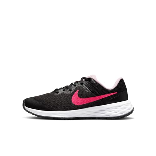 Nike Revolution 6 Nn (Gs) Running-Schuh, Black/Hyper Pink-Pink Foam, 38.5 EU