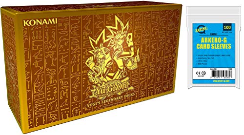 A YuGiOh! Yugi`s Legendary Decks 1 - YGLD - King of Games | DEUTSCH | Yu-Gi-Oh! Karten NEU | + Arkero-G 100 Small Soft Sleeves