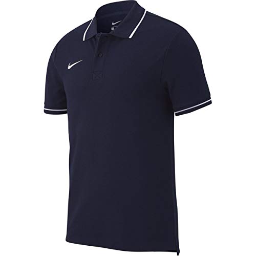 Nike Herren M TM CLUB19 SS Polo Shirt, Blau (Obsidian/White/451), S
