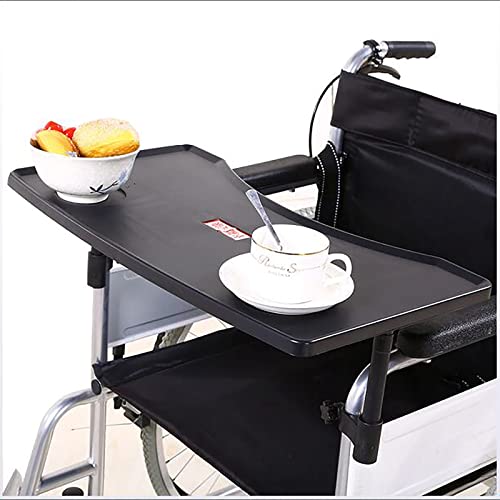 Abnehmbares Rollstuhl-Schoßtablett mit Getränkehalter. Abnehmbarer Rollstuhl-Esstisch aus ABS-Kunststoff zum Essen, Lesen und Ausruhen
