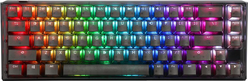 Ducky One 3 SF Aura Clear Black 65% Hotswap RGB Double Shot PBT Mechanische Tastatur Cherry MX Blau