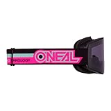 O'NEAL | Fahrrad- & Motocross-Brille | MX MTB DH FR Downhill Freeride | Verstellbares Band, optimaler Komfort, perfekte Belüftung | B-20 Goggle | Erwachsene | Schwarz Pink Clear | One Size