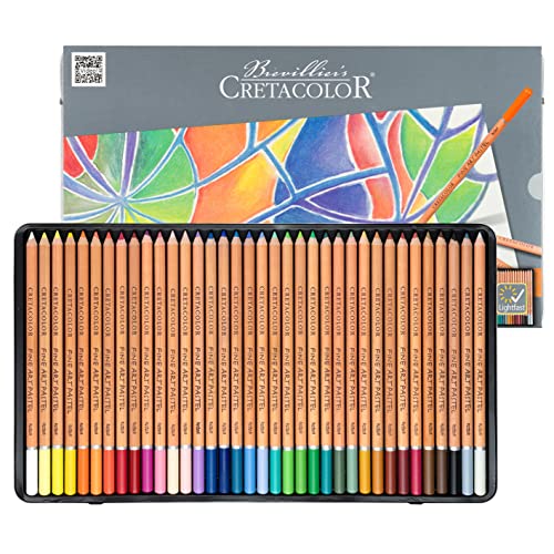 CRETACOLOR Pastel Pencils | Pastellstifte mit hoher Lichtechtheit | 36 Farben