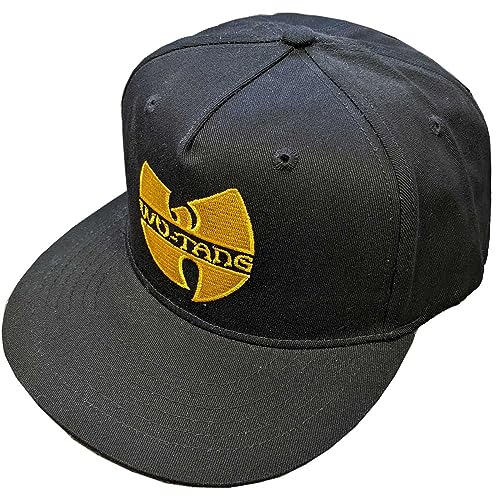 Wu-Tang Clan gesticktes Logo verstellbare Snapback-Mütze, Schwarz, Einheitsgröße, Schwarz, EinheitsgröÃŸe