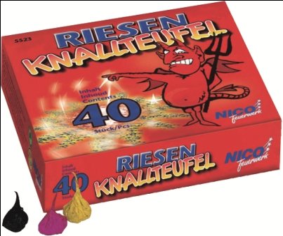 Jugendfeuerwerk - Riesenknallteufel - 24 x 40 Stück/Schachtel