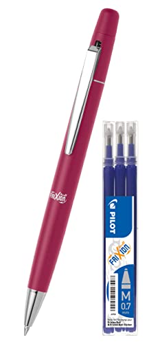 Pilot Pen 2267022 - Tintenroller Frixion Ball LX, Strichbreite M, Bordeaux (Stift + Ersatzminen)