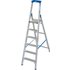 KRAUSE Stufen-Stehleiter »STABILO«, 6 Sprossen, Aluminium - silberfarben