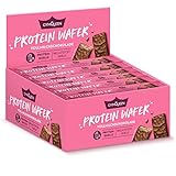 GymQueen Protein Wafer Vorratsbox 24 x 20g, knusprige Protein Waffeln mit zartschmelzender, belgischer Vollmilchschokolade, weniger als 100 kcal pro Riegel, Protein- und Ballaststoffquelle, Zuckerarm