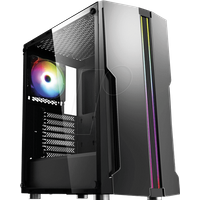 Xilence Case Xilent Blade | PC Gehäuse | XG121 | RGB | Midi Tower | ATX | Tempered Glass | Gaming | Home | grau/schwarz