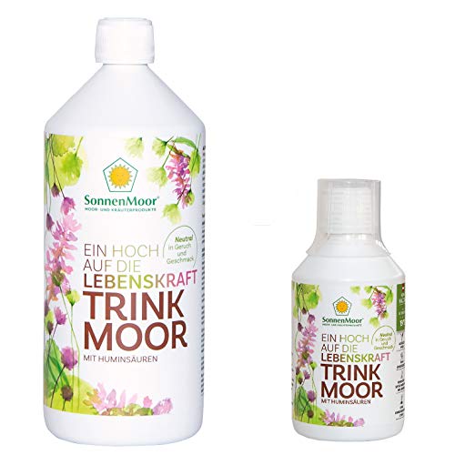 SonnenMoor Trinkmoor 1 Liter + MAWO TEE im Filterbeutel - Trinkmoor zum Einnehmen stärkt die Abwehrkräfte, fördert das Wohlbefinden und verhilft zu mehr Vitalität