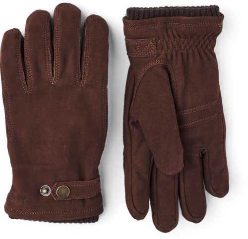 Hestra Bergvik Herren Handschuhe aus Nubukleder für kaltes Wetter – Espresso – 10