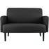 PAPERFLOW 2-Sitzer Sofa LISBOA, Kunstlederbezug, schwarz
